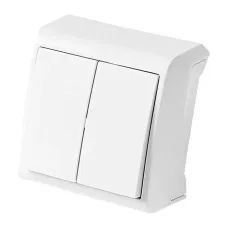 Вимикач накладний подвійний Viko Vera 87125