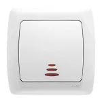 Вимикач врізний одинарний Viko Кармен