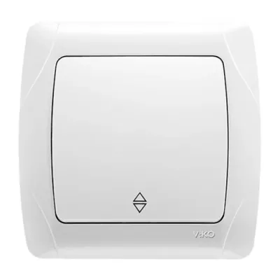 Вимикач врізний одинарний прохідний Viko Кармен