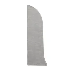 Заглушка до плінтуса з коробом ліва срібло 18048