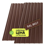 Металопрофіль коричневий  1.5м.х1,18м 9хв RAL8017