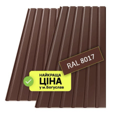 Металопрофіль Коричневий глянс 2м.х1,18м RAL8017 19469