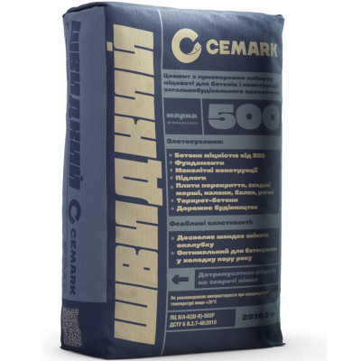 ЦЕМЕНТ Швидкий 25кг Кам-П. (без бонусів) (64/уп) Нова уп. 19215